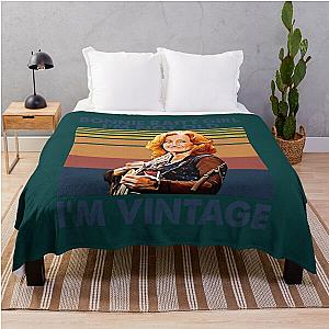 Retro Bonnie Raitt Girl I'm Not Old I'm Vintage  Throw Blanket