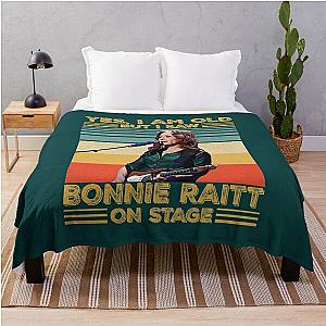 Retro Yes I'm Old But I Saw Bonnie Raitt On Stage Throw Blanket