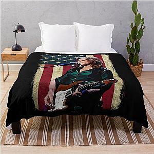 Vintage American Flag Bonnie Raitt Legend Throw Blanket