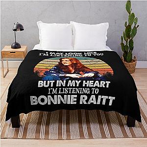 I May Look Like I'm Listening To You Bonnie Raitt Vintage Throw Blanket