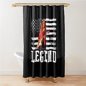 Distressed American Flag Bonnie Raitt Music Legend Shower Curtain