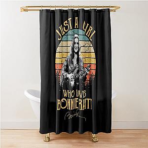 Just A Girl Who Loves Bonnie Raitt Vintage Shower Curtain