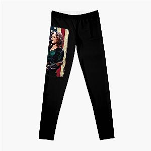 Vintage American Flag Bonnie Raitt Legend Leggings