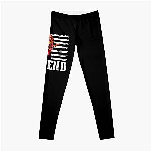 Distressed American Flag Bonnie Raitt Music Legend Leggings