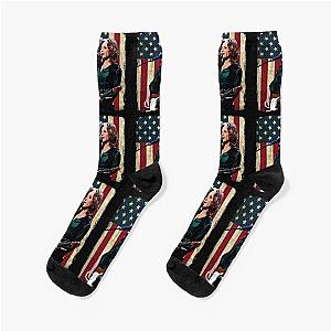 Vintage American Flag Bonnie Raitt Legend Socks