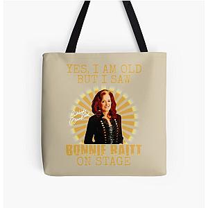 Yes I'm Old But I Saw Bonnie Raitt On Stage All Over Print Tote Bag