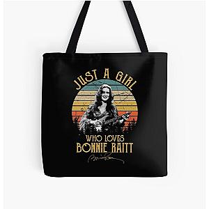 Just A Girl Who Loves Bonnie Raitt Vintage All Over Print Tote Bag