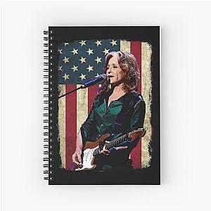 Vintage American Flag Bonnie Raitt Legend Spiral Notebook