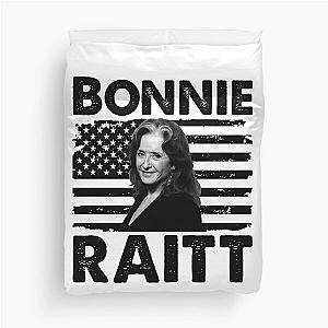 Retro American Flag Bonnie Raitt Music Gift Duvet Cover