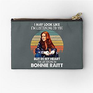 I May Look Like I'm Listening To You Bonnie Raitt Vintage Zipper Pouch