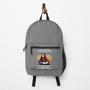 I May Look Like I'm Listening To You Bonnie Raitt Vintage Backpack