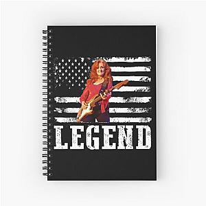 Distressed American Flag Bonnie Raitt Music Legend Spiral Notebook