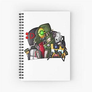 Borderlands Zer0, Fl4k and Claptrap Spiral Notebook