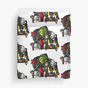 Borderlands Zer0, Fl4k and Claptrap Duvet Cover