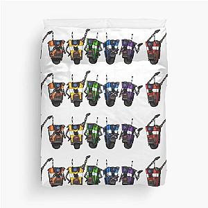 Borderlands Claptrap Rainbow - Horizontal Duvet Cover