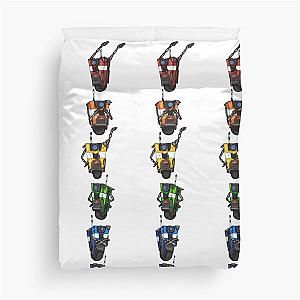 Borderlands Claptrap Rainbow - Vertical Duvet Cover