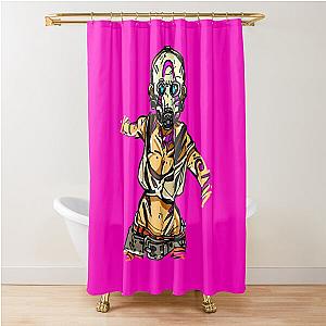 Borderlands 3 Female Psycho in Pink Mask Shower Curtain