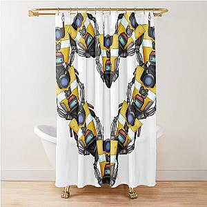 Borderlands Claptrap Heart Shower Curtain