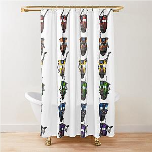 Borderlands Claptrap Rainbow - Vertical Shower Curtain