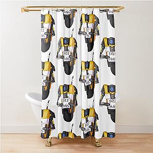 Borderlands Free Hugs Claptrap Shower Curtain