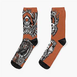 1920’s Tattoo Style Borderlands 3 Squad Orange Socks