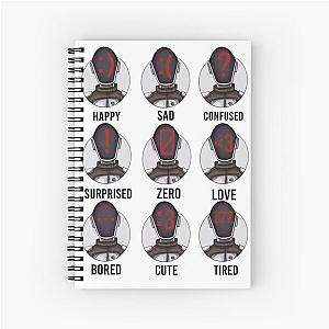 Borderlands Zer0 Facial Expressions Spiral Notebook