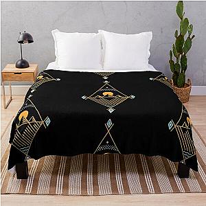 Osiris (three pyramids of Giza)  Throw Blanket