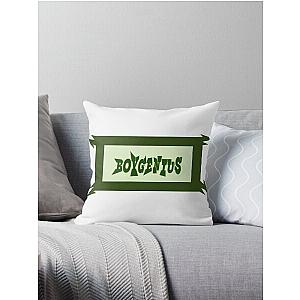 Boygenius electric green Throw Pillow