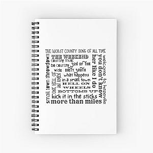 Brantley Gilbert Songs back Spiral Notebook