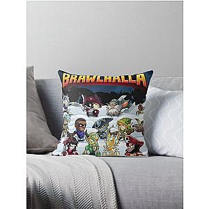 The brawlhalla family Throw Pillow