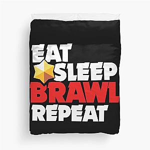 Eat Sleep Brawl Repeat - Brawl Stars Duvet Cover