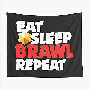 Eat Sleep Brawl Repeat - Brawl Stars Tapestry