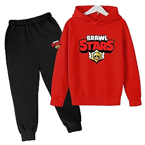 Brawl Stars Game Logo Winter Sweatshirts Pants Set