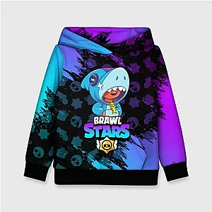 Brawl Stars Leon Shark Game 3D Children's Sweatshirt Hoodies