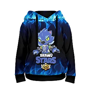 Brawl Stars Leon Werewolf Game 3D Children's Sweatshirt