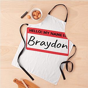 Braydon Price Merch Hello My Name Is Braydon Nametag Apron Premium Merch Store