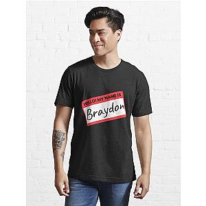 Braydon Price Merch Hello My Name Is Braydon Nametag T-Shirt Premium Merch Store