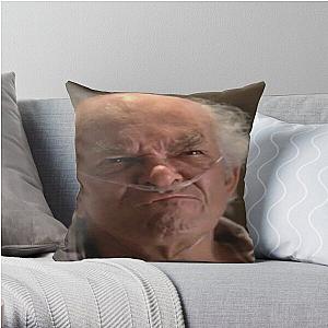 Stretched Hector Salamanca Face Breaking Bad Meme Throw Pillow