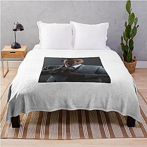 Stretched Gus Fring Face Breaking Bad Meme Throw Blanket