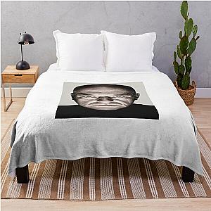 Stretched Hank Schrader Face Breaking Bad Meme Throw Blanket