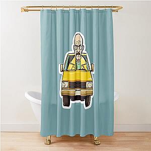 Breaking Bad Walter White in Funny Cartoon Car Sticker Shower Curtain