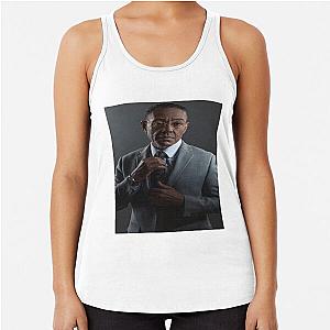 Stretched Gus Fring Face Breaking Bad Meme Racerback Tank Top