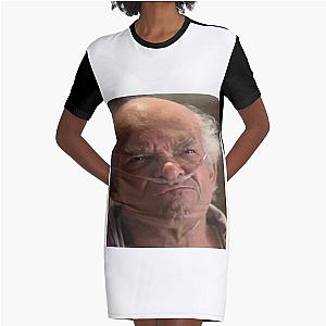 Stretched Hector Salamanca Face Breaking Bad Meme Graphic T-Shirt Dress