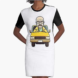 Breaking Bad Walter White in Funny Cartoon Car Sticker Graphic T-Shirt Dress