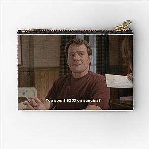 Malcolm in the Middle Hal Bryan Cranston Sequins Parody Funny Meme Breaking Bad Zipper Pouch