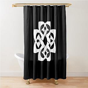 white benjamin Shower Curtain