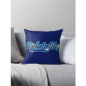 Brent Rivera Merch Relatable-Navy Camo Melting Throw Pillow