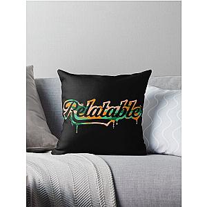 Brent Rivera Merch Relatable-Black Camo Melting Throw Pillow