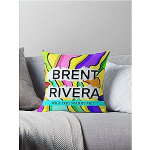 brent rivera will you marry me? Throw Pillow