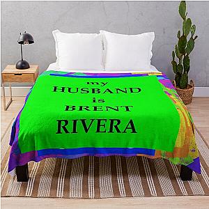 my husband is brent rivera  Throw Blanket